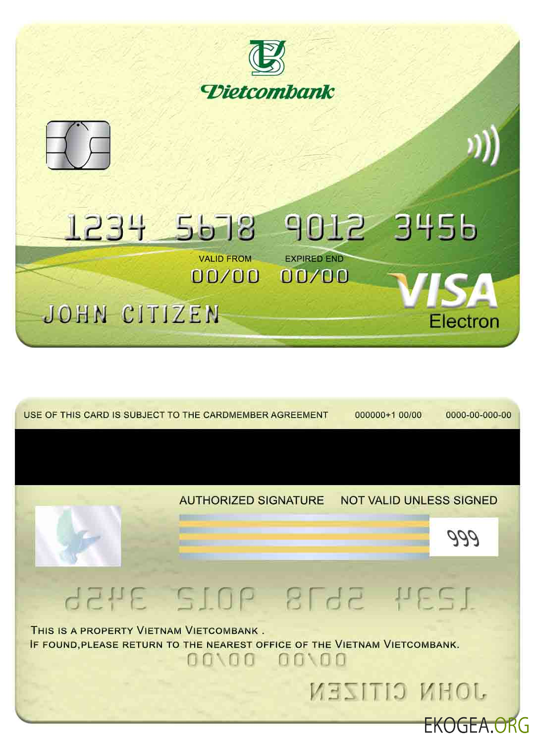Carte électronique visa Vietnam Vietcombank